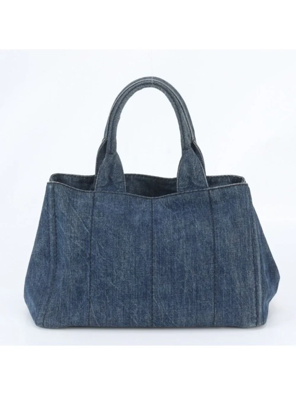 Prada Canapa Denim Blue Tote Shoulder Hand